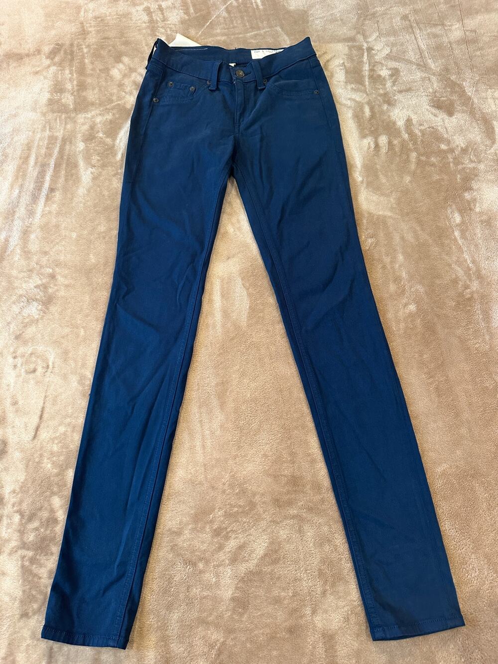 rag & bone The Legging Pants Navy Blue Size 24 NWT Skinny Stretch